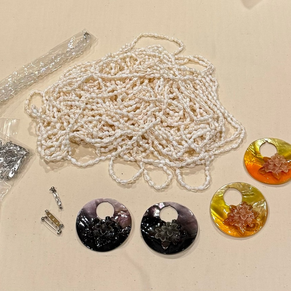 Mix of beads and crafts supplies
